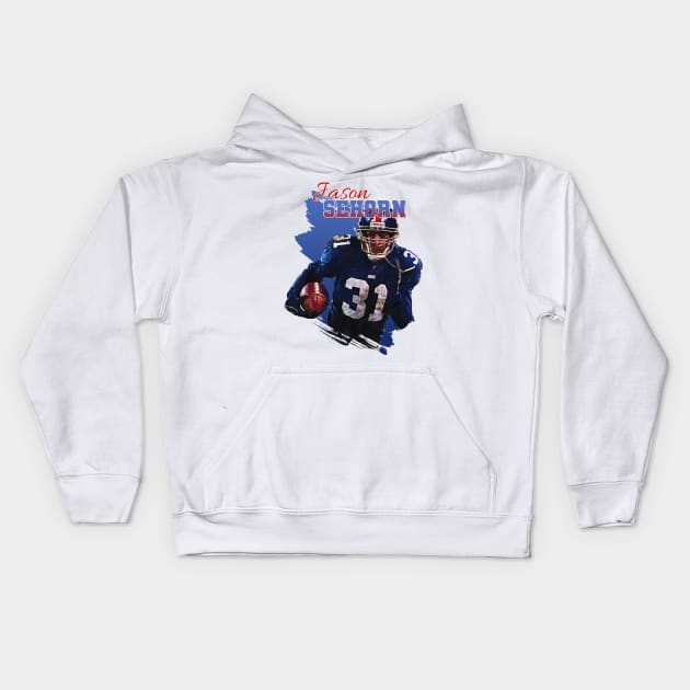 Jason Sehorn | Football Kids Hoodie by Aloenalone